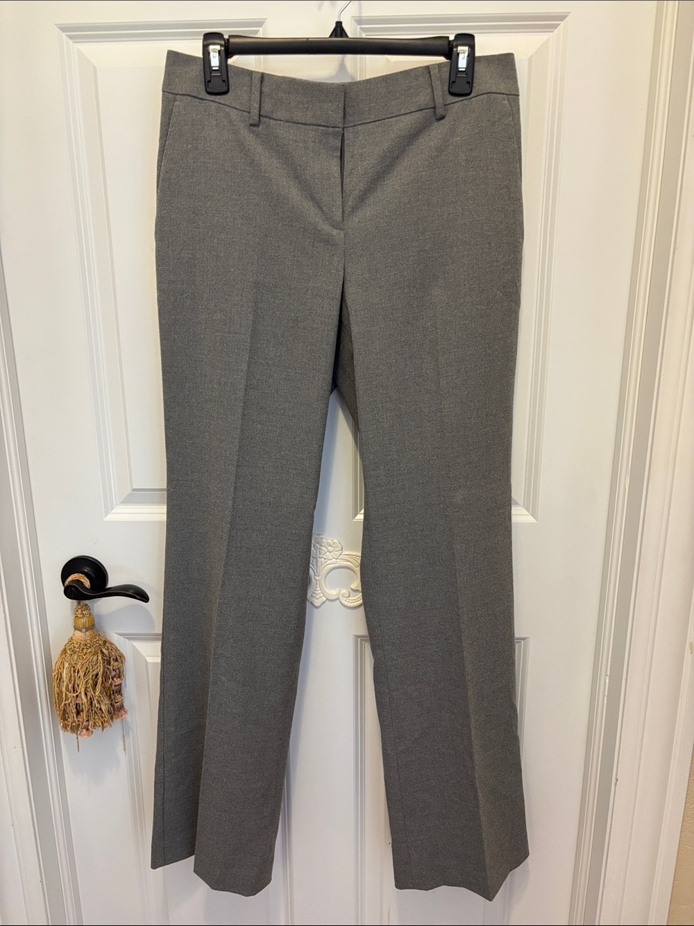 Ann Taylor Gray KATE FIT Straight-Leg Dress Pants